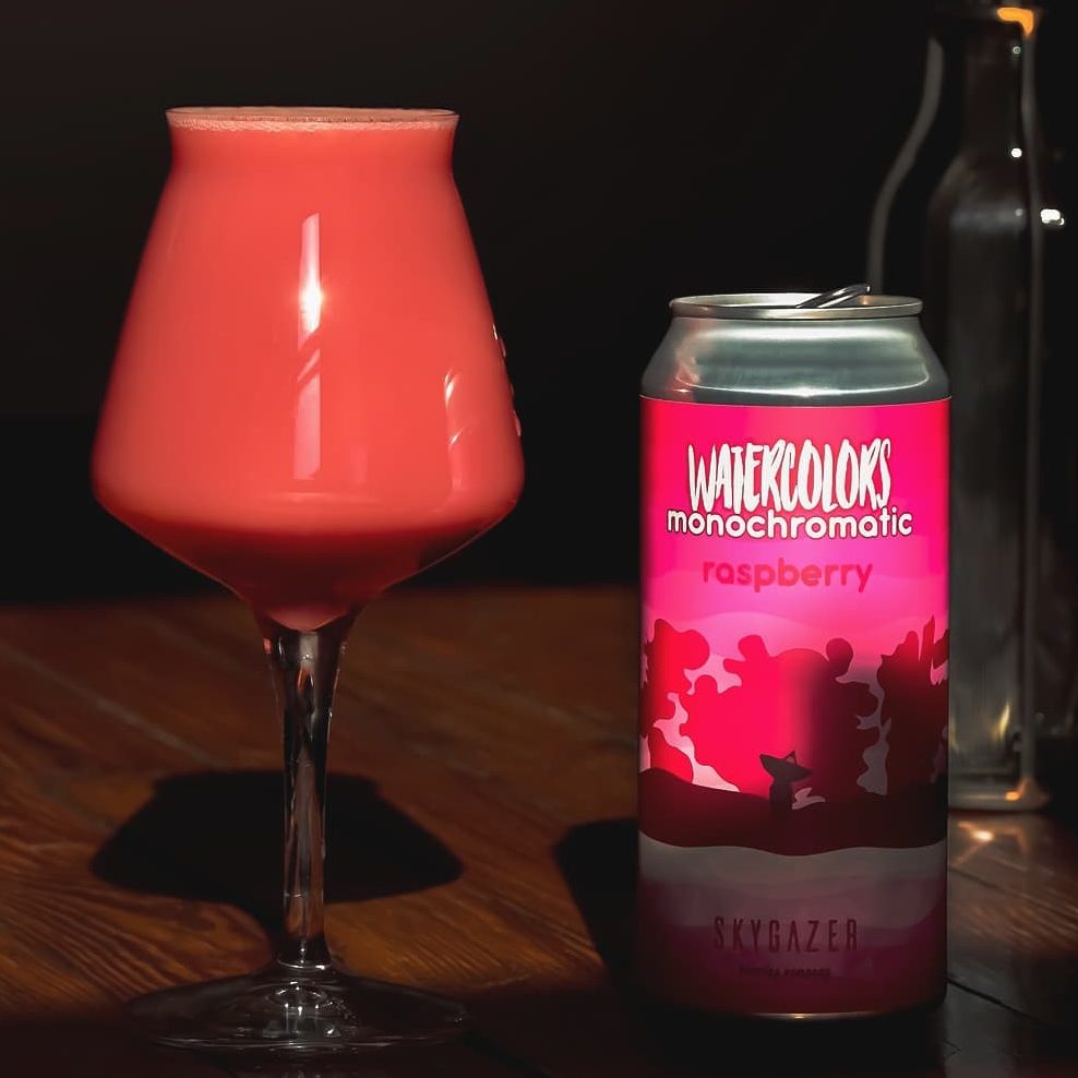 Watercolors Monochromatic - Raspberry by Skygazer Brewing Company